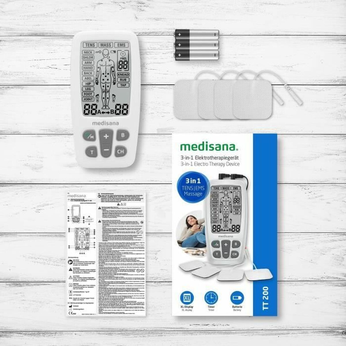 Elektrisk muskelstimulator Medisana Svart/Vit - 5