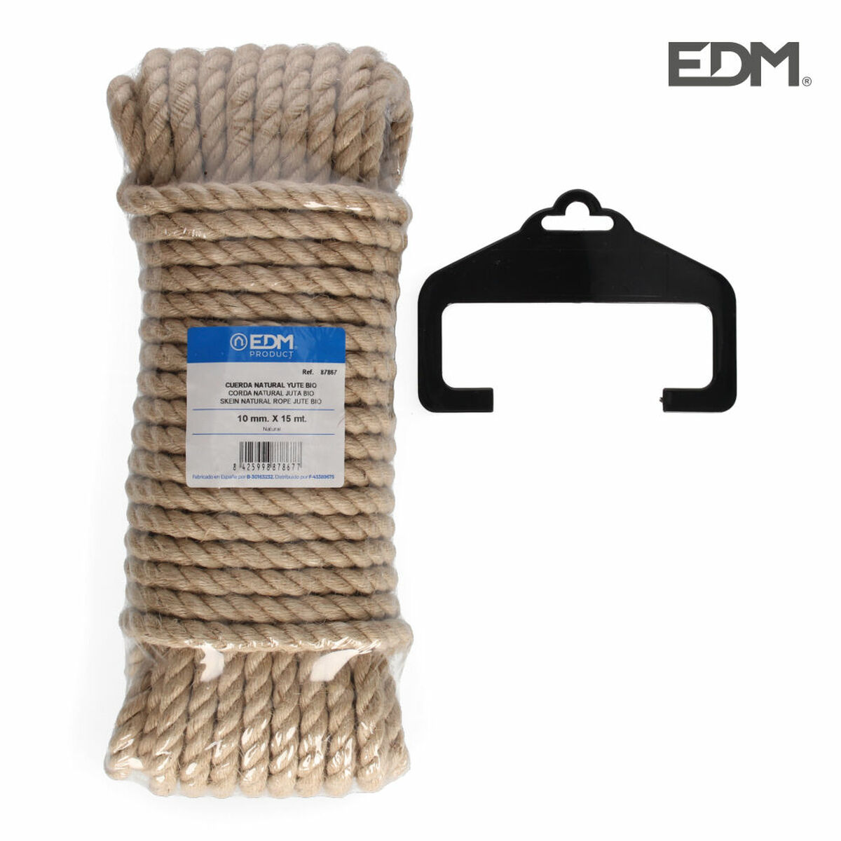 Snöre EDM 87867 Naturell Jute 15 m