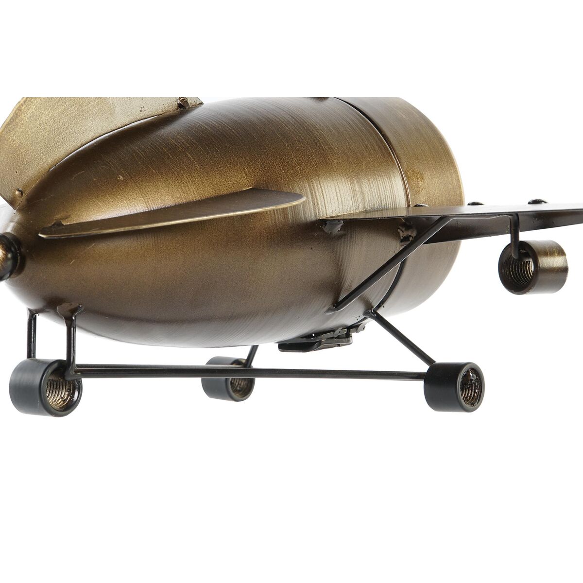 bordsklocka DKD Home Decor Gyllene Silvrig Flygplan (2 antal) - 3