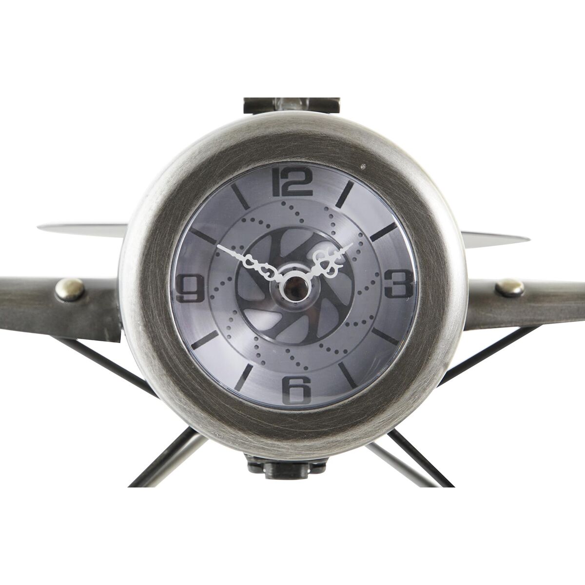 bordsklocka DKD Home Decor Gyllene Silvrig Flygplan (2 antal) - 9