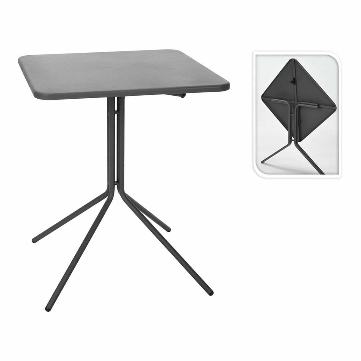 Fällbord Ambiance x99001620 Mörkgrå 58 x 58 x 70 cm - 2