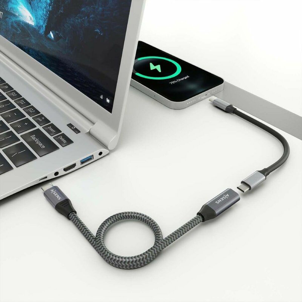 Skarvsladd USB Aisens A107-0636 Grå 2 m (1 antal) - 4