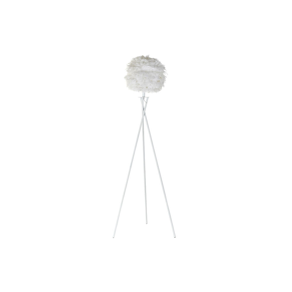 Golvlampa DKD Home Decor Metall Vit Fjäder (40 x 40 x 150 cm)