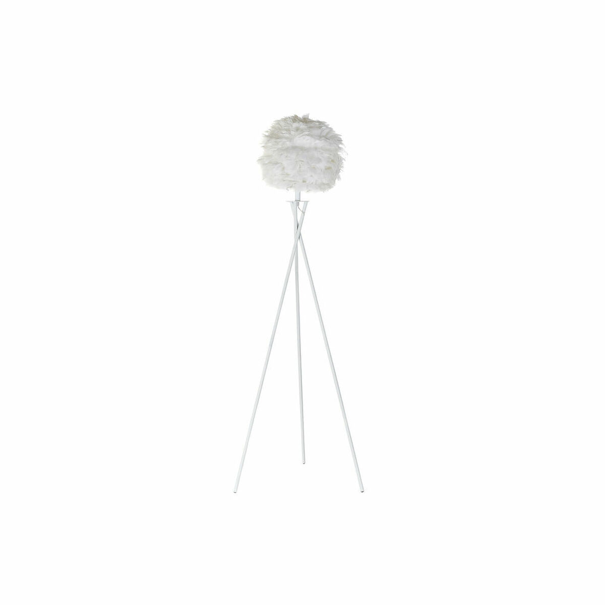 Golvlampa DKD Home Decor Metall Vit Fjäder (40 x 40 x 150 cm) - 5