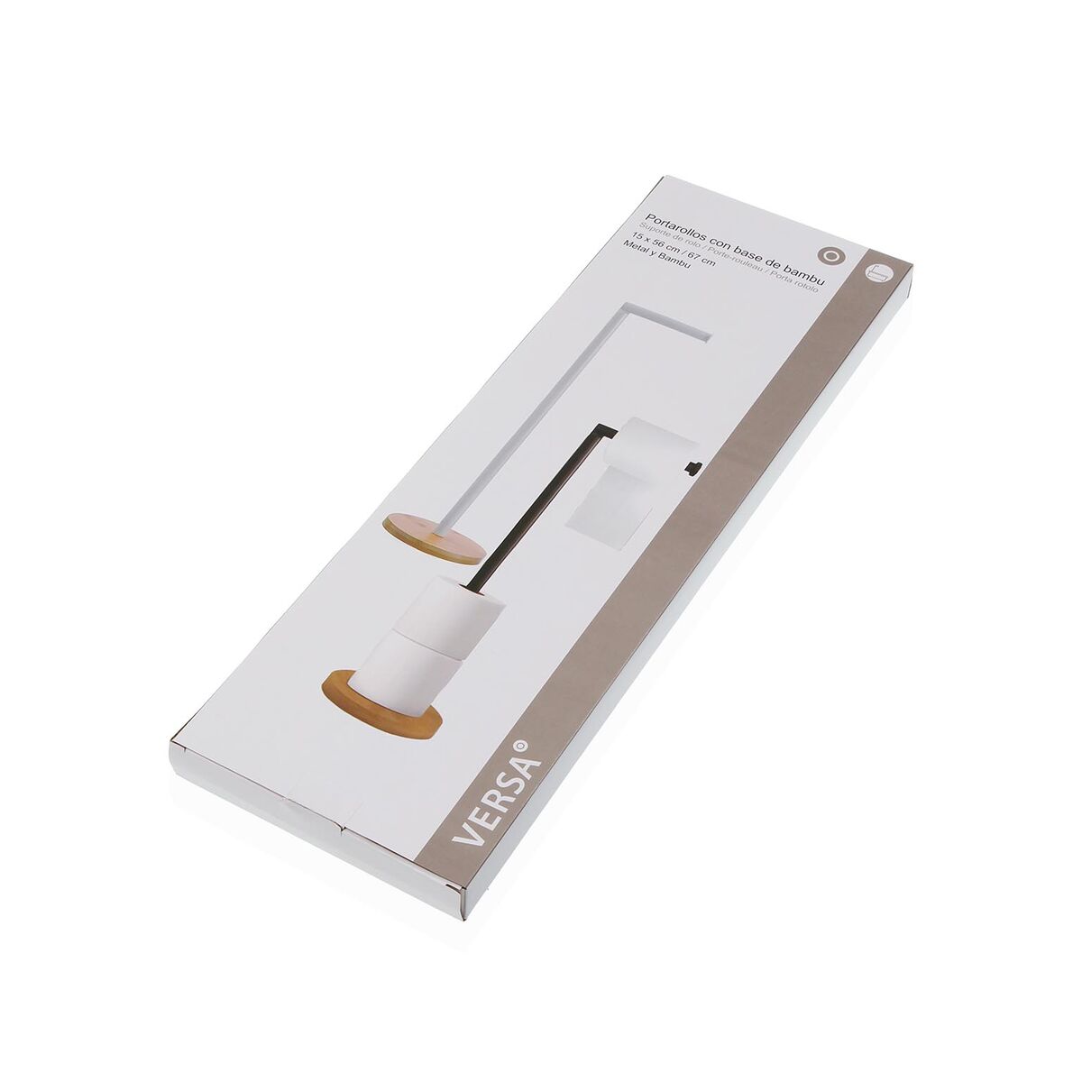 Toalettrullehållare Versa Svart 67 cm - 5