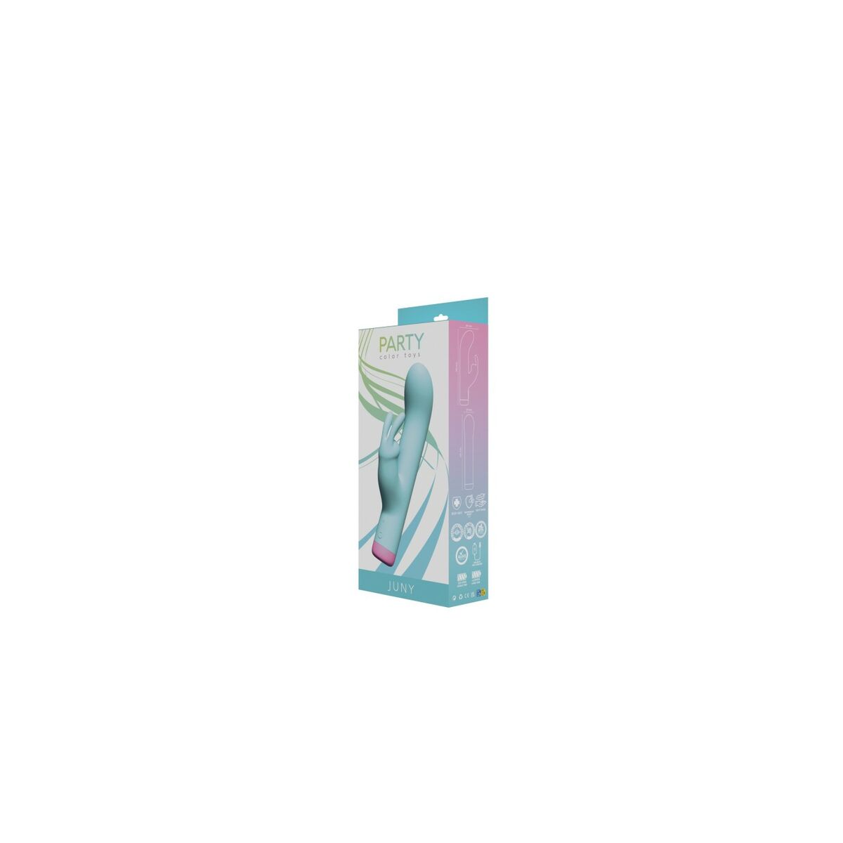 Dubbelvibrator Dual Stimulation Vibe Party Color Toys JUNY  Blå