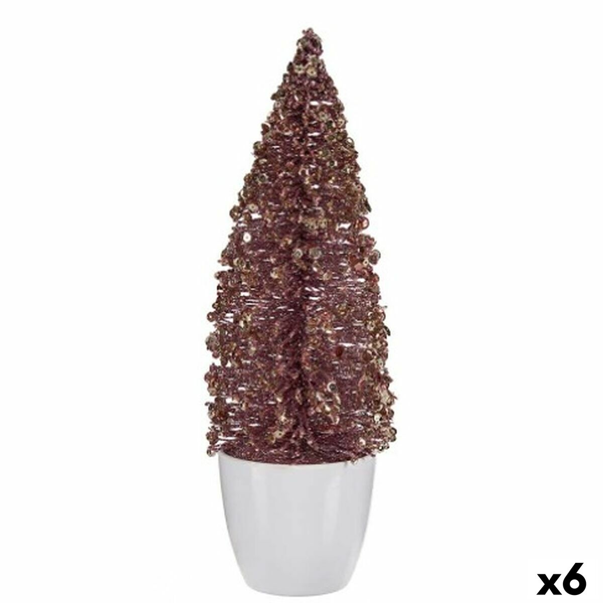 Julgran Krist+ Rosa Gyllene Plast Julgran 9 x 28 x 9 cm (6 antal) - 3