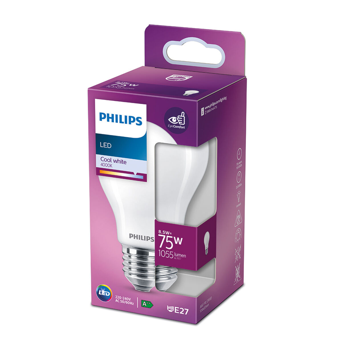 LED-lampa Philips Standard E 8,5 W E27 1055 lm Ø 6 x 10,4 cm (4000 K) - 4