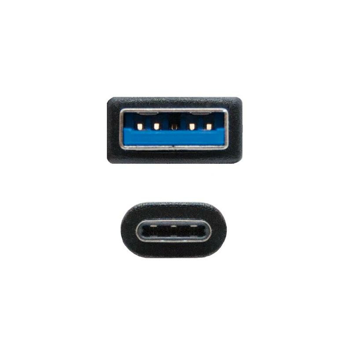 USB A till USB-C Kabel NANOCABLE 10.01.4002 Svart 2 m (1 antal) - 3