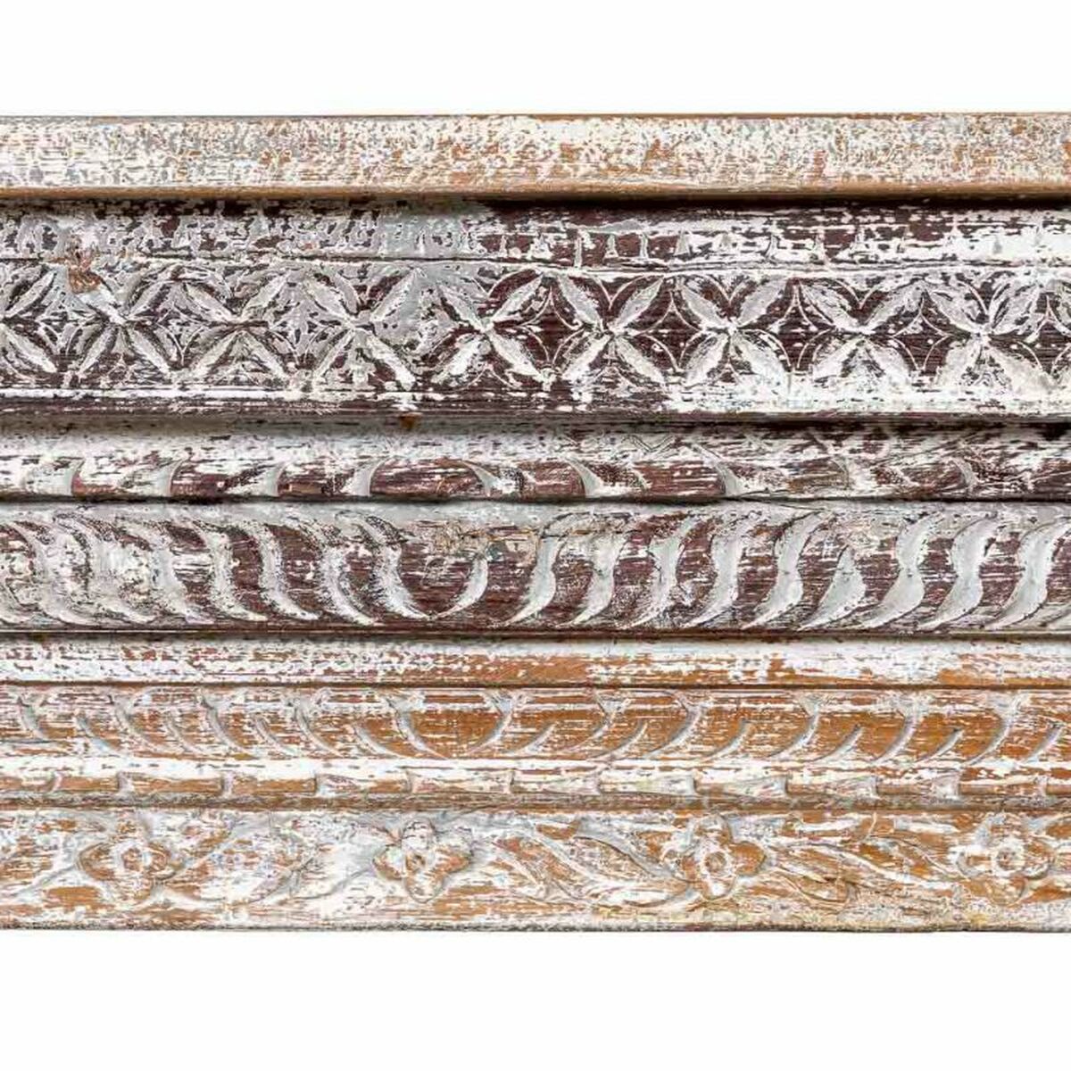 Mottagare Alexandra House Living Vit Grå 39 x 86 x 160 cm Antikbehandlad Gravyr - 7