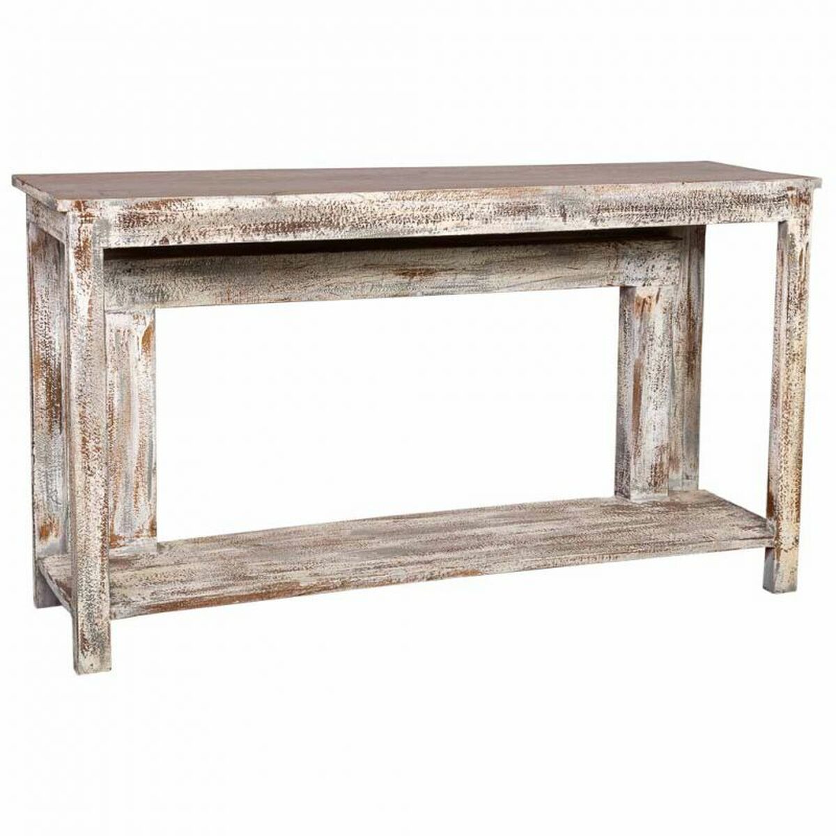 Mottagare Alexandra House Living Vit Grå 39 x 86 x 160 cm Antikbehandlad Gravyr - 3