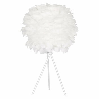 Bordslampa DKD Home Decor Vit Metall Fjäder (42 x 42 x 60 cm)