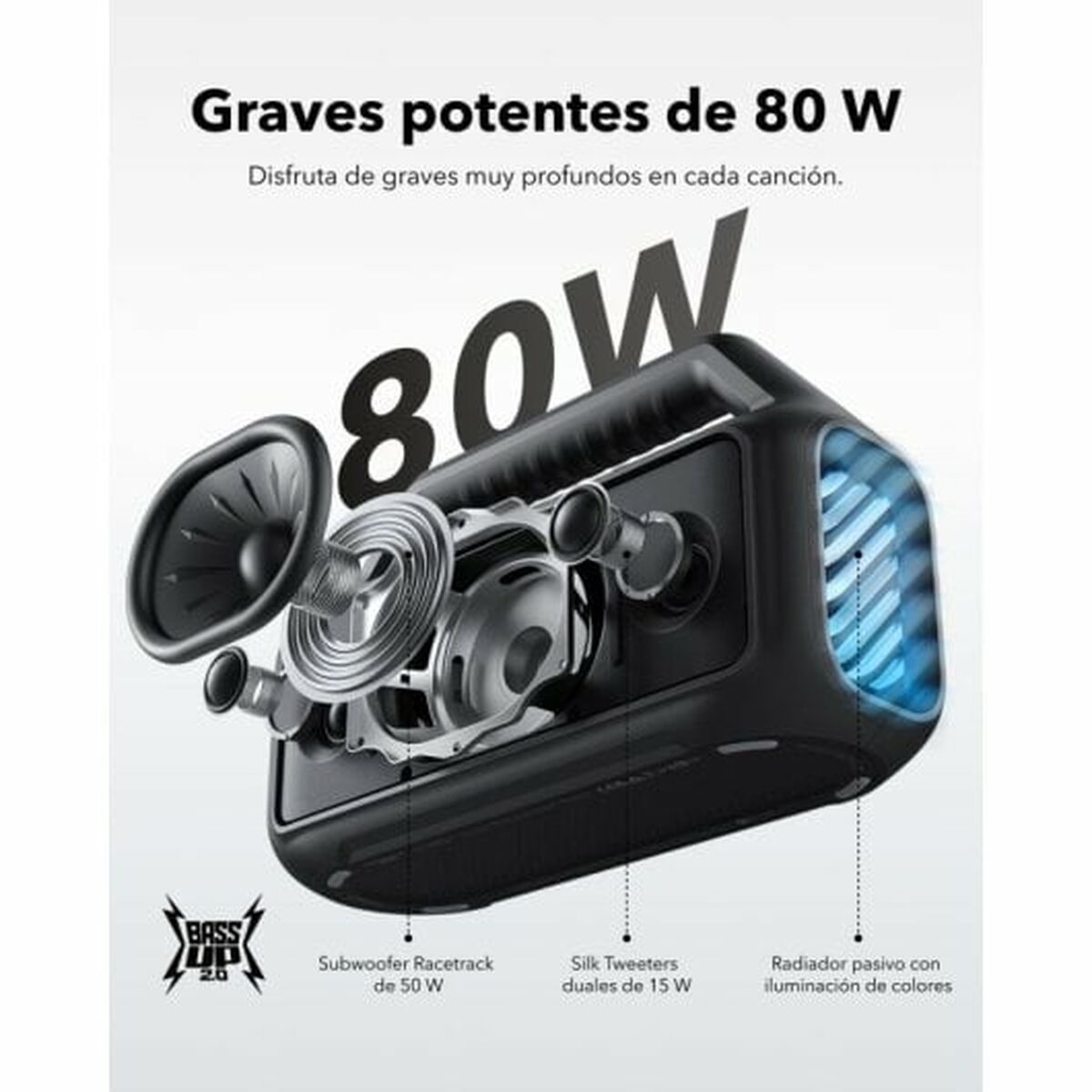 Bärbar Bluetooth Högtalare Soundcore A3138011 Svart 80 W - 2