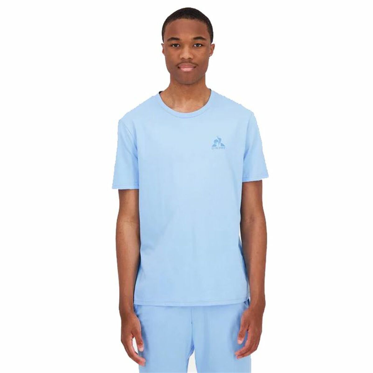 T-shirt med kortärm Herr Le coq sportif Monochrome N°3 Aquamarine