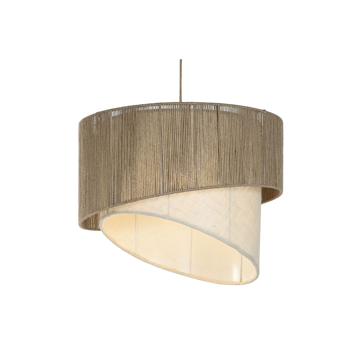 Taklampa Home ESPRIT Brun Jute Metall Snöre 60 x 60 x 50 cm