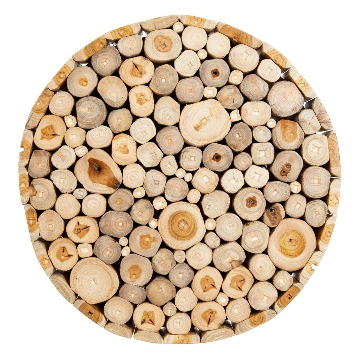 Sidobord Naturell teakträ 50 x 50 x 55 cm - 14