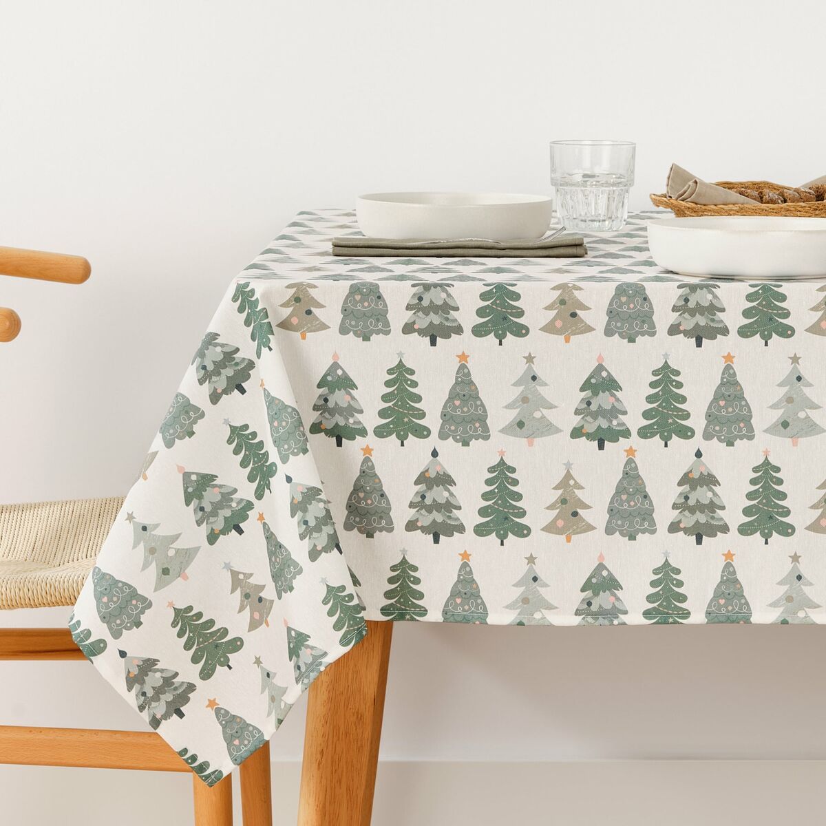 Fläckresistent bordsduk i harts Belum Merry Christmas Multicolour 200 x 150 cm