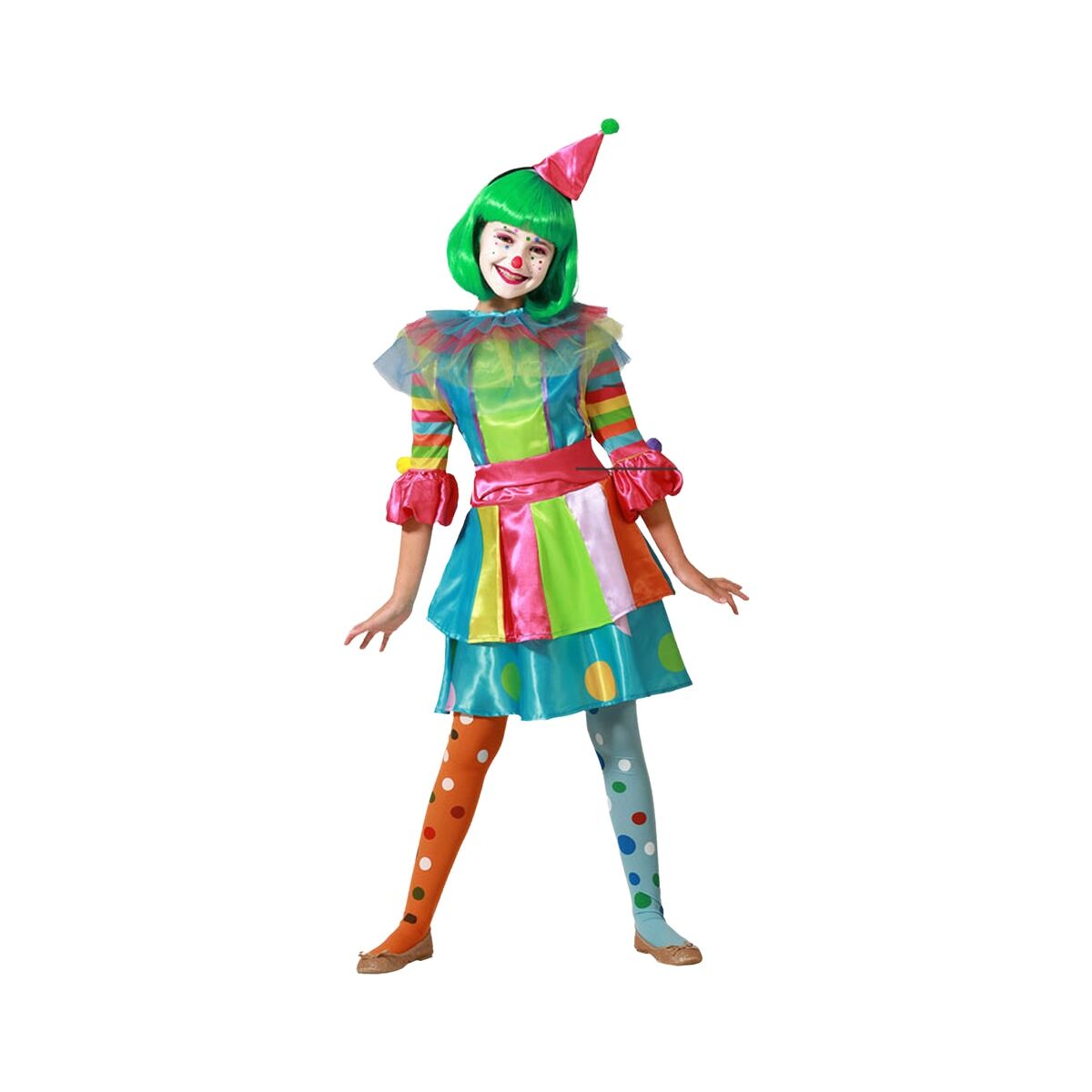 Maskeraddräkt för barn Kvinnlig clown 7-9 år
