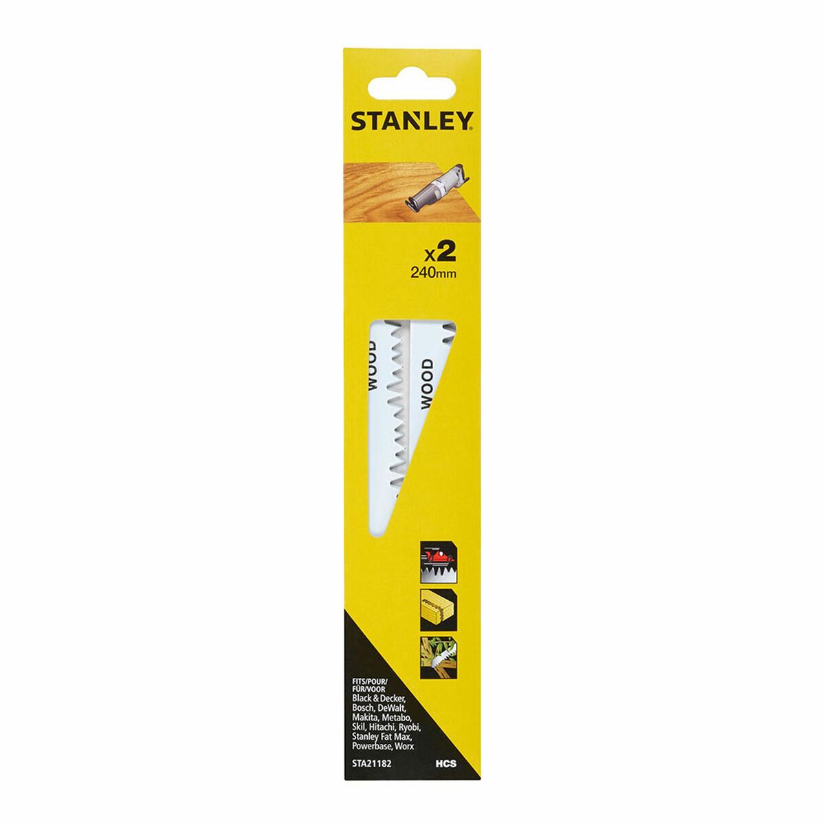 Sågblad Stanley STA21182-XJ 24 cm 2 antal - 2