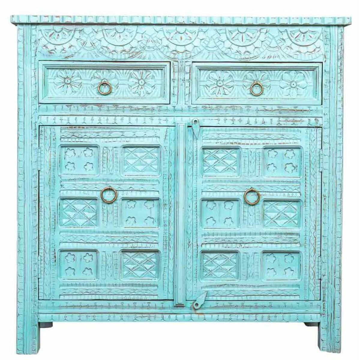 Skänk Alexandra House Living Blå Mangoträ 41 x 101 x 101 cm - 2