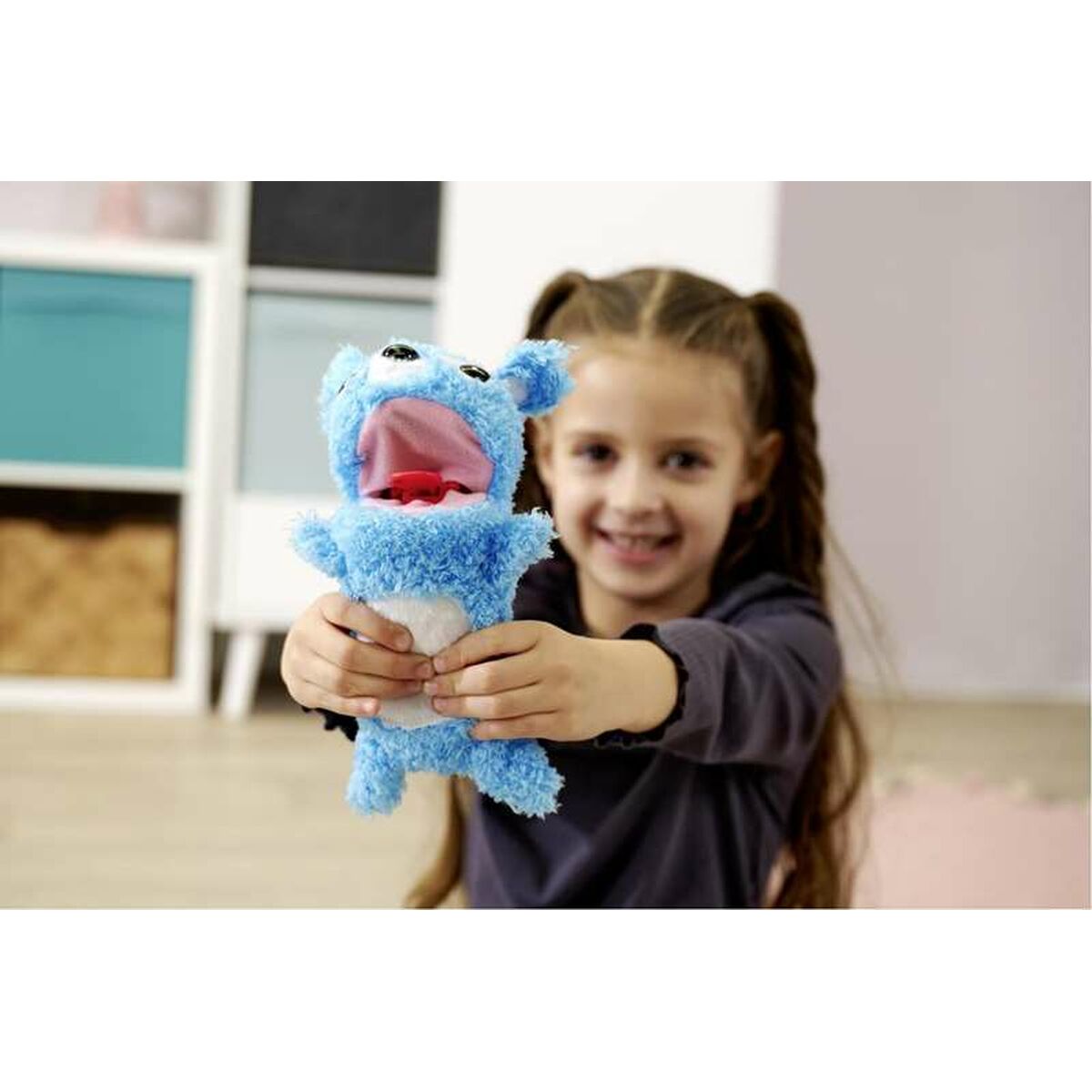 Mjukdjur med ljud Simba Screamerz Björn 30 cm Blå Multicolour - 4