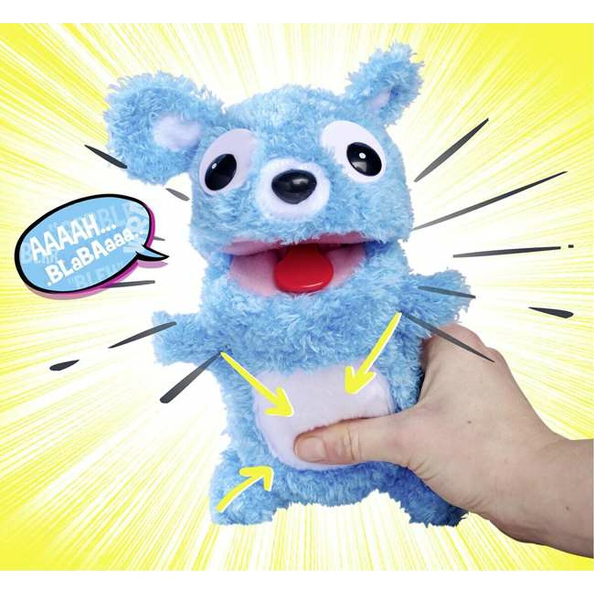 Mjukdjur med ljud Simba Screamerz Björn 30 cm Blå Multicolour - 3