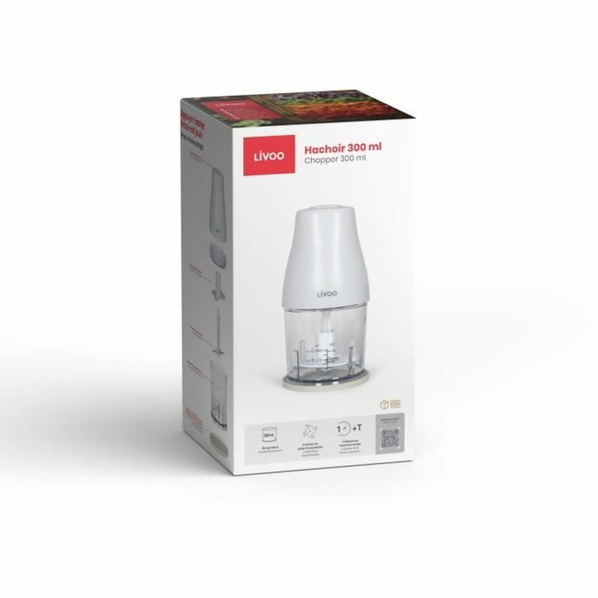 Köttkvarn Livoo Chopper Vit 400 W Rostfritt stål - 4