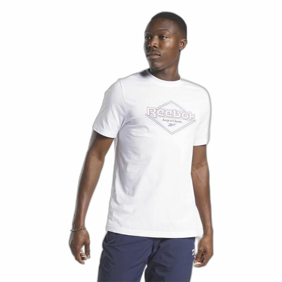 T-shirt med kortärm Herr Reebok Graphic Series Vit - 2
