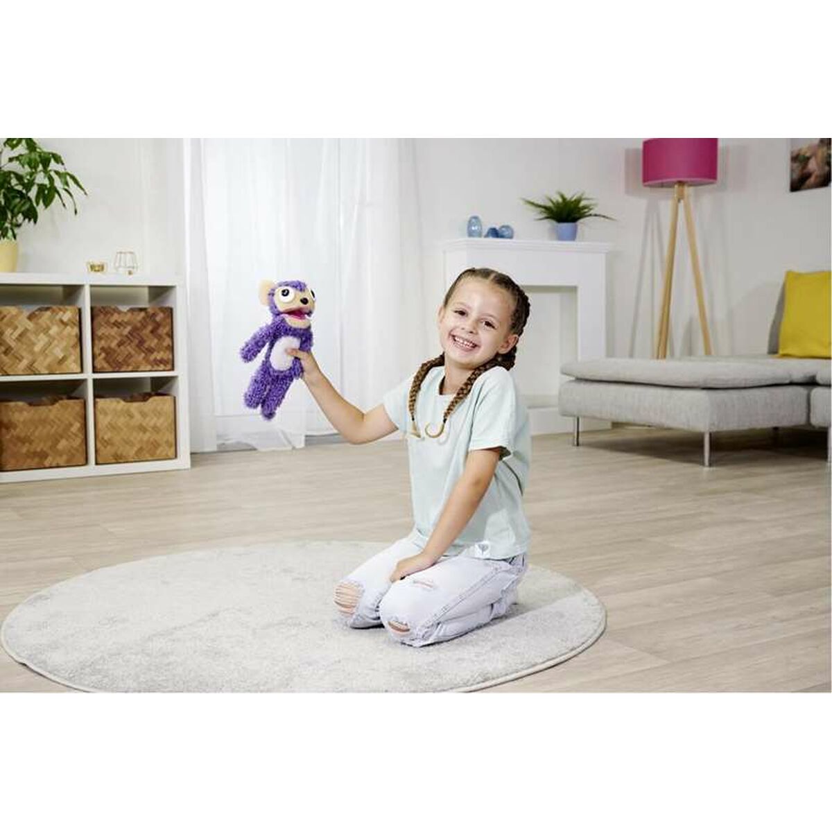 Mjukdjur med ljud Simba Screamerz Apa 30 cm Purpur - 6