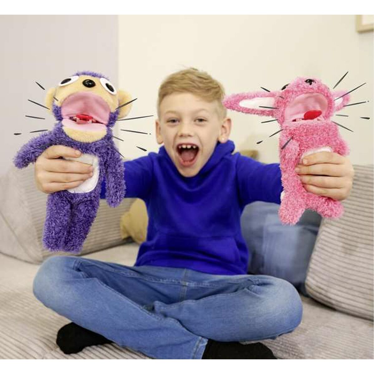 Mjukdjur med ljud Simba Screamerz Apa 30 cm Purpur - 7