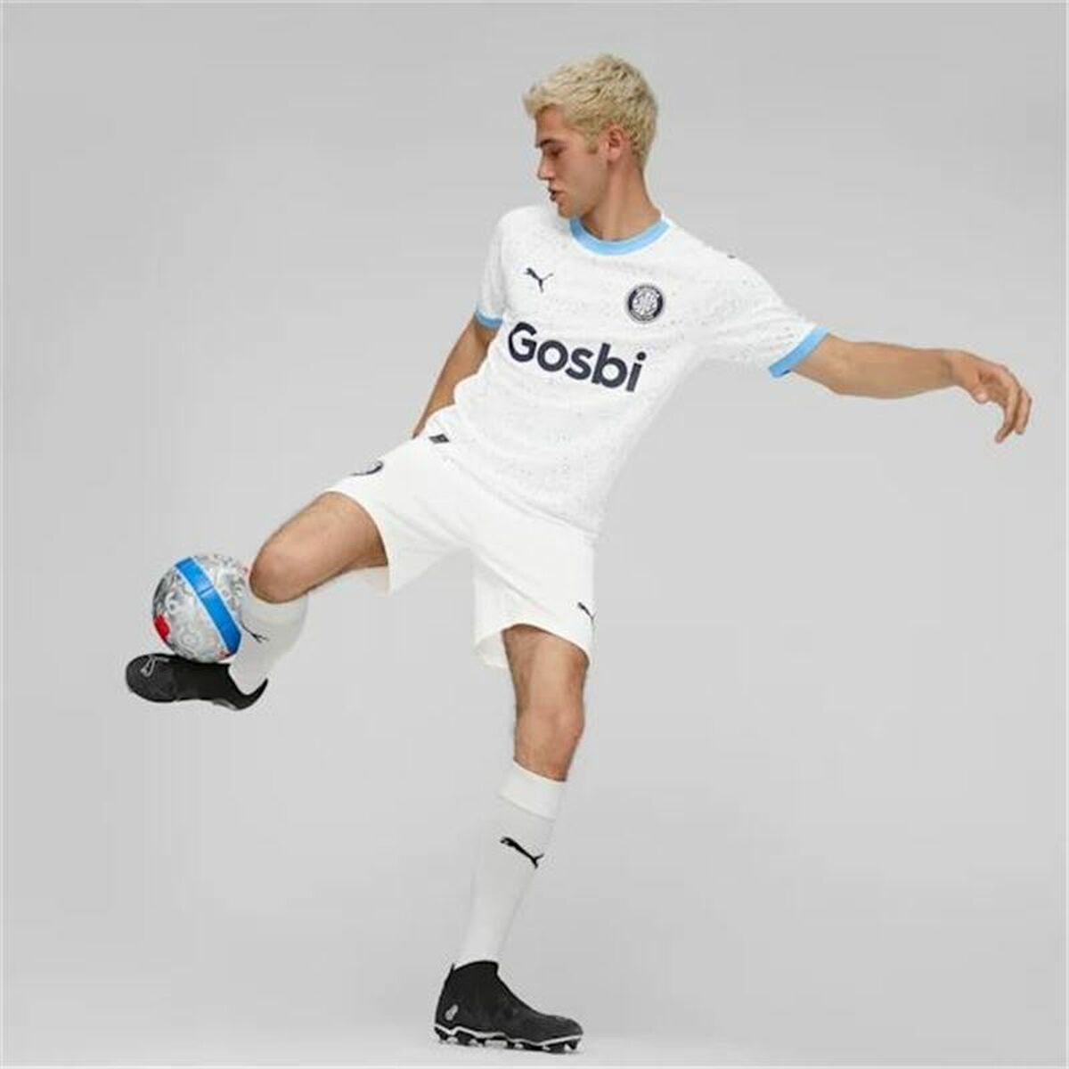 Kortärmad fotbollströja för herrar Puma Girona FC visitante 23/24 Vit - 3
