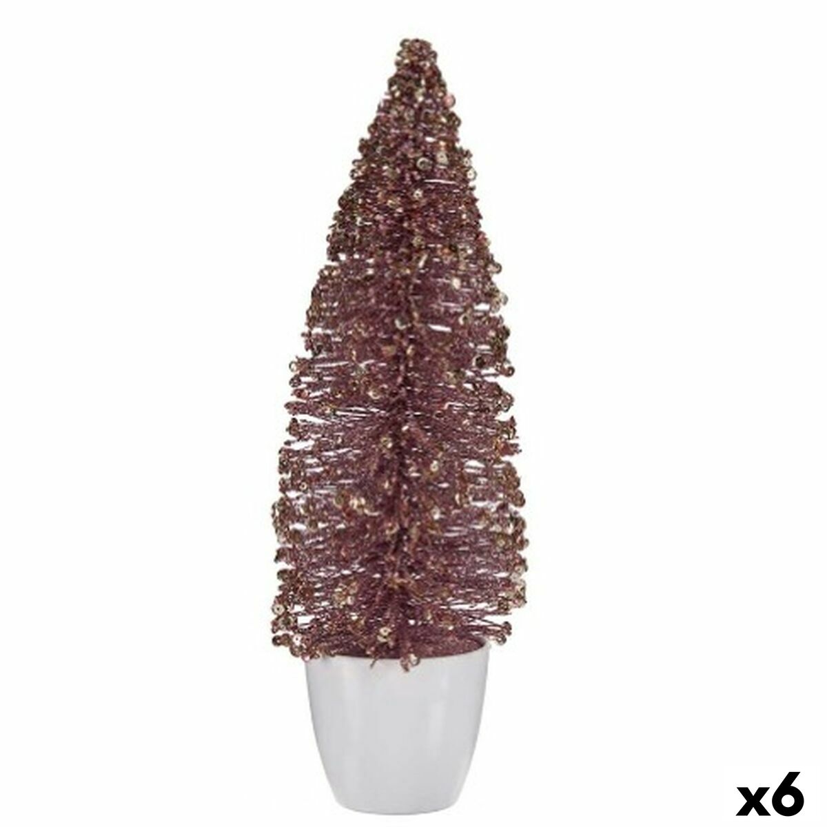 Julgran Krist+ Rosa Gyllene Julgran 10 x 33 x 10 cm (6 antal)