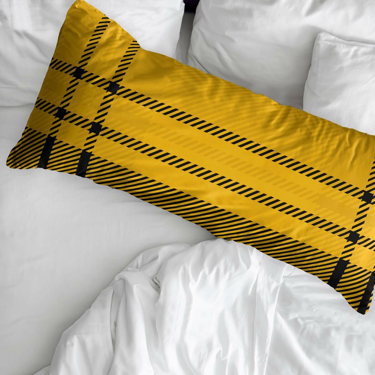 Örngott Harry Potter Hufflepuff Multicolour 175 Trådar 45 x 110 cm - 2