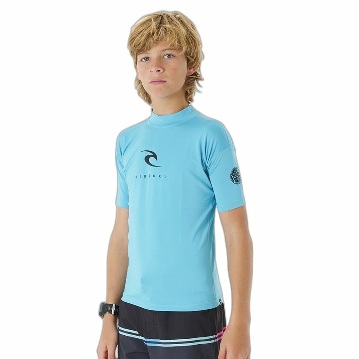 T-shirt med kortärm Barn Rip Curl Corps L/S Rash Vest  Blå Lykra Surfing - 4