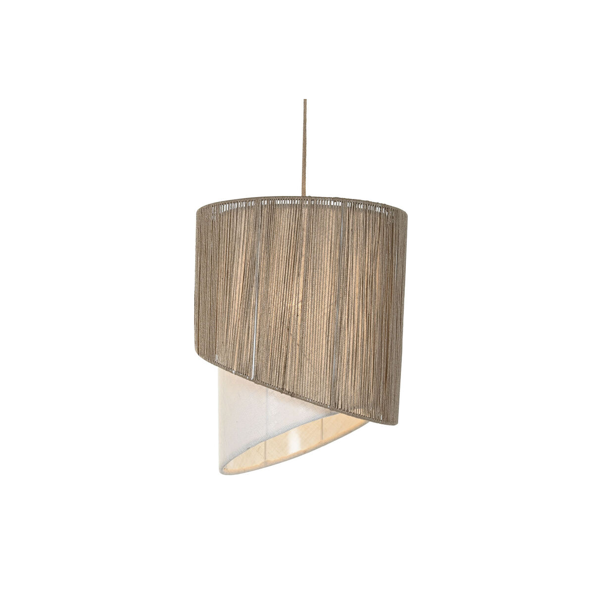 Taklampa Home ESPRIT Brun Jute Metall Snöre 40 x 40 x 50 cm
