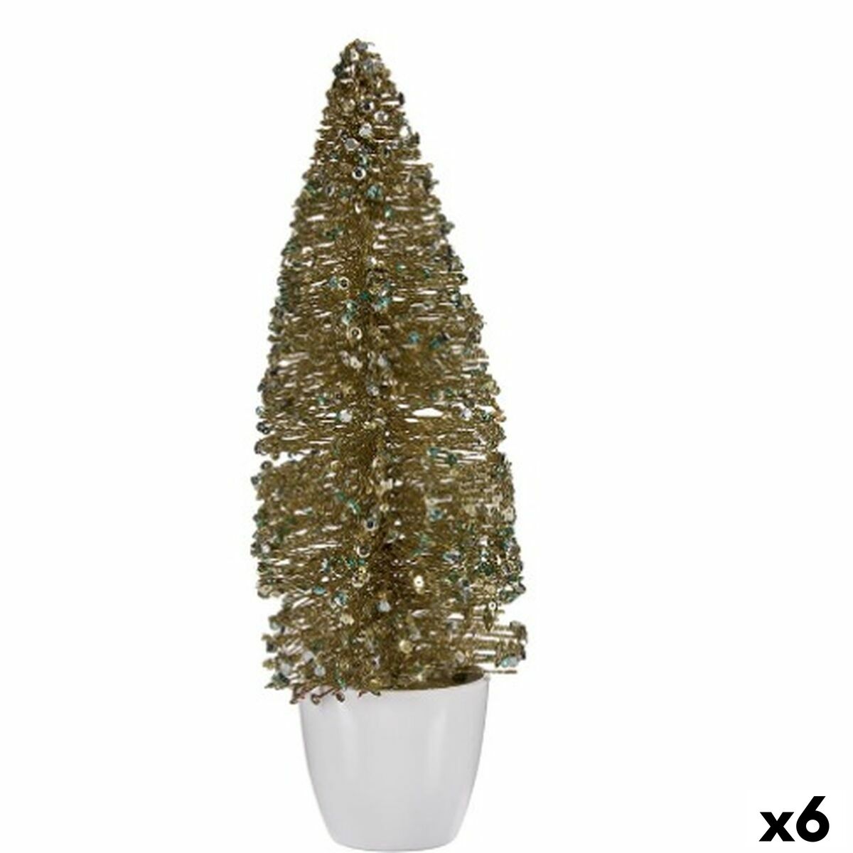 Julgran Krist+ Brons Gyllene Plast Julgran 10 x 33 x 10 cm (6 antal) - 3
