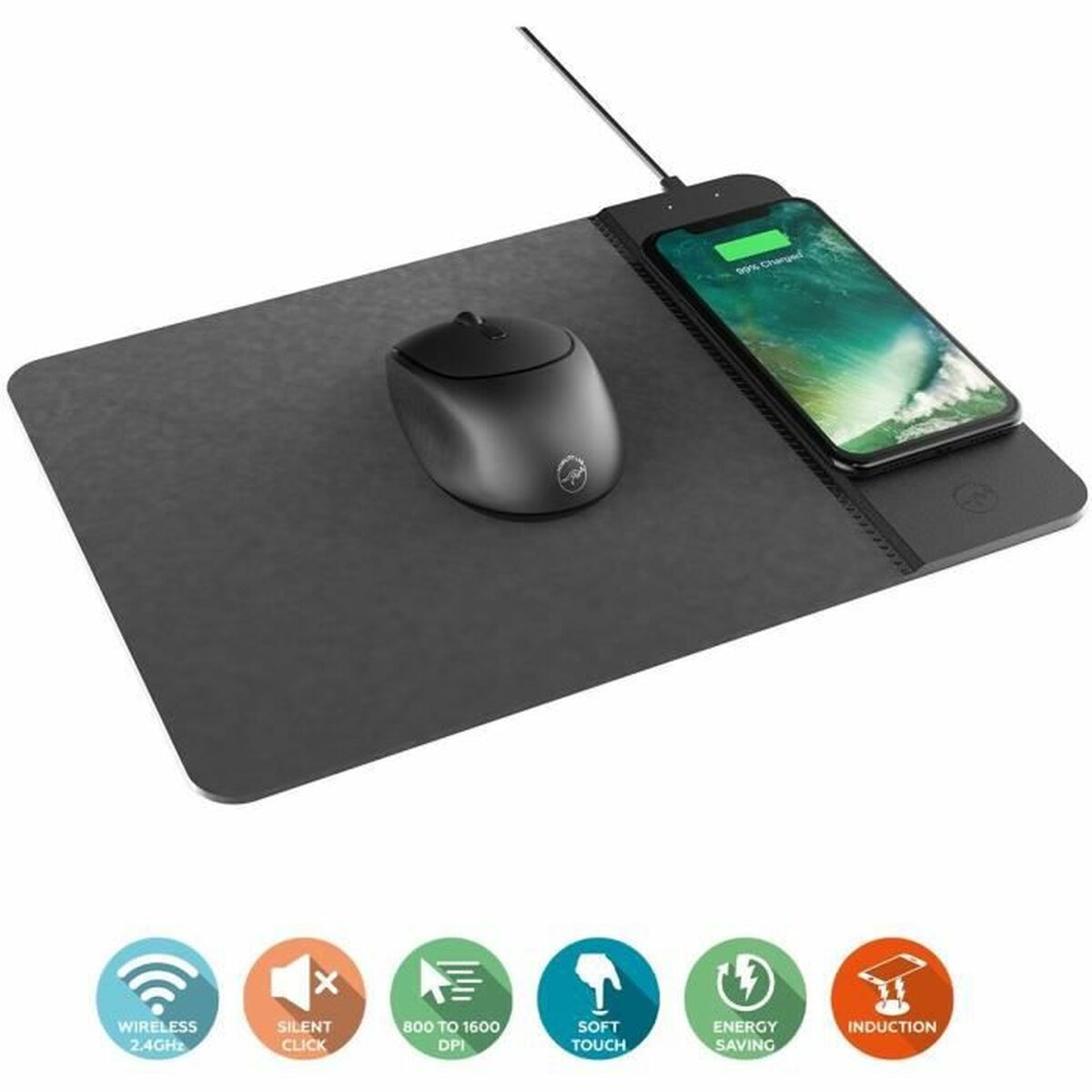 Mus med trådlös laddningsmatta Mobility Lab ML305332 Svart - 3