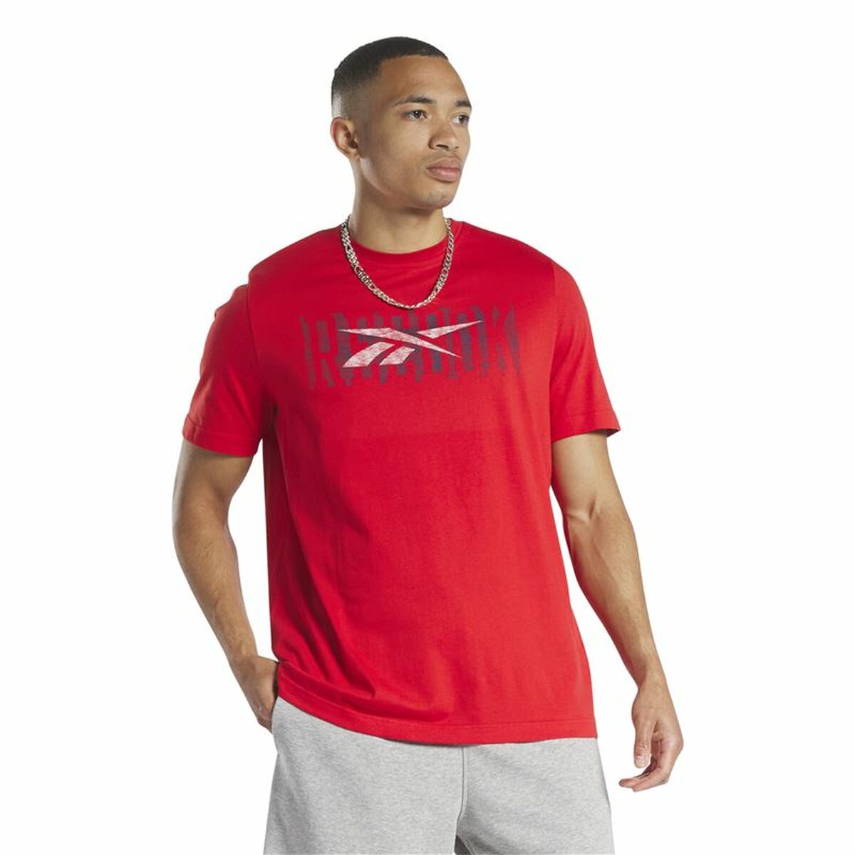 T-shirt med kortärm Herr Reebok Graphic Series Röd - 2