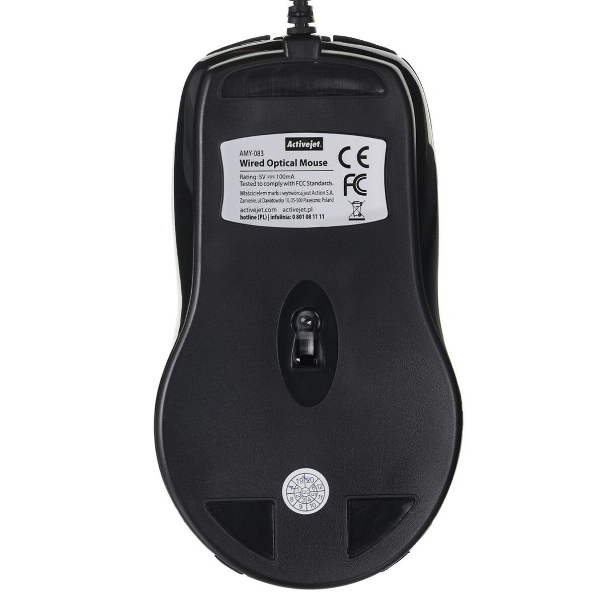 Optisk Mus Activejet AMY-083 Svart 1000 dpi - 4