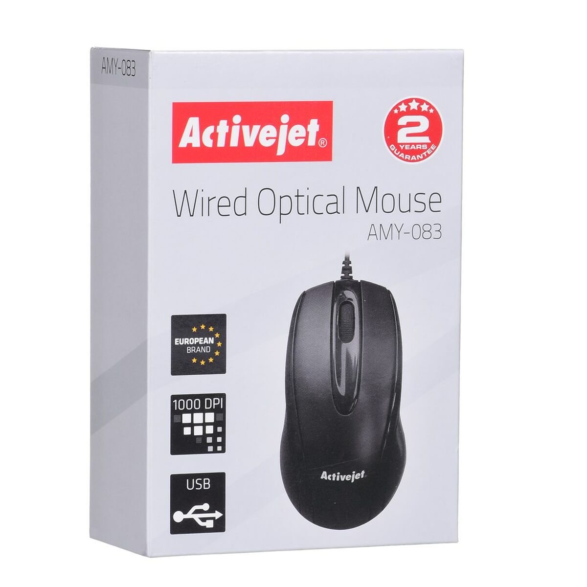 Optisk Mus Activejet AMY-083 Svart 1000 dpi - 6