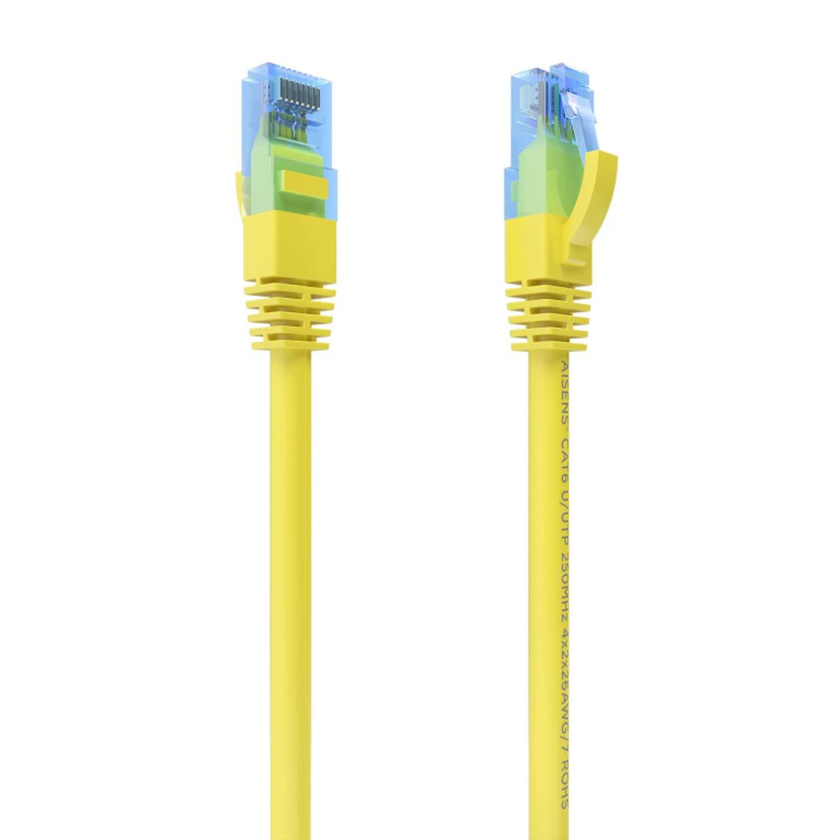 Nätkabel UTP Styv Kategori 6 Aisens Gul - 2