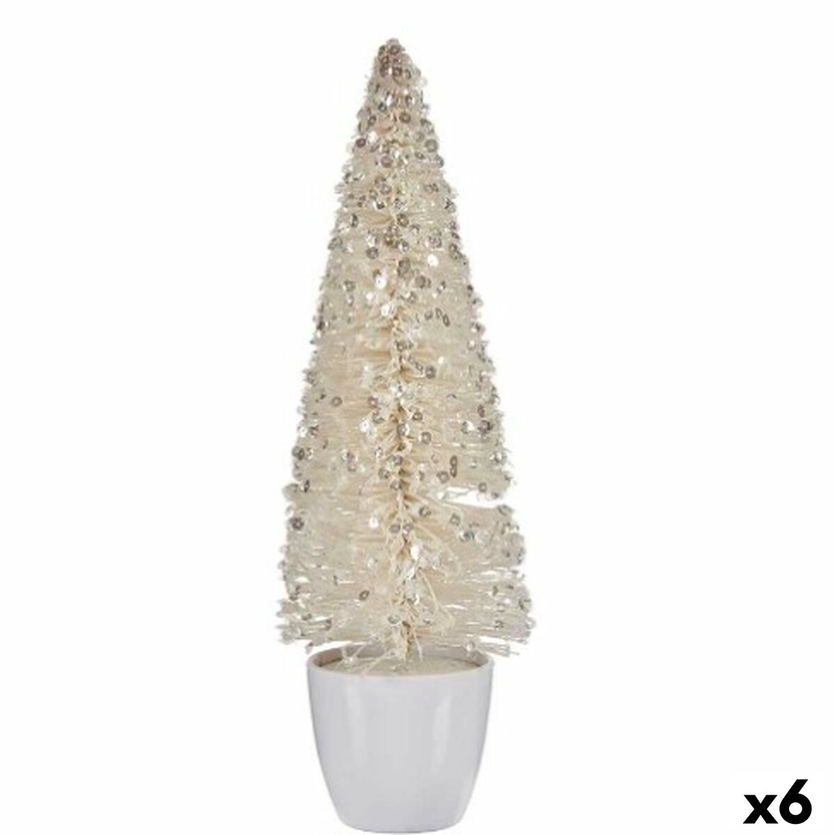 Julgran Krist+ Vit Plast Julgran 10 x 33 x 10 cm (6 antal)
