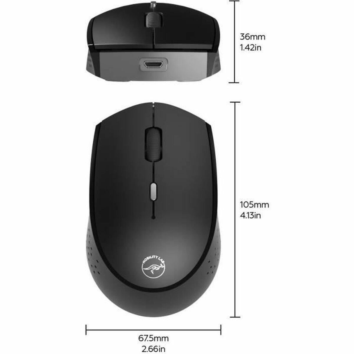 Trådlös Mus Bluetooth Mobility Lab Svart - 2