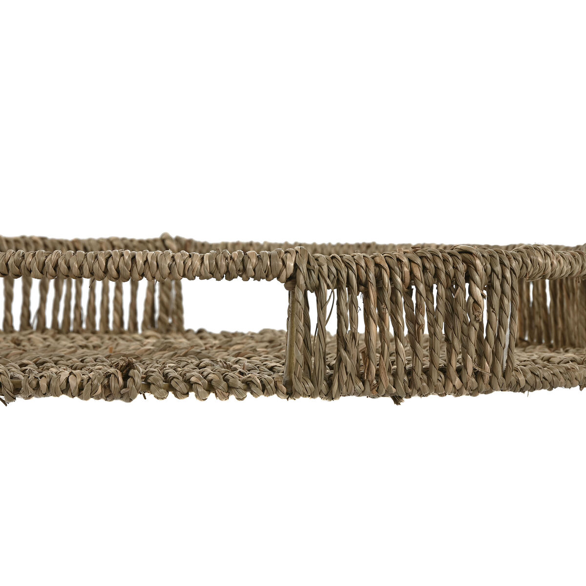 Uppsättning med Brickor Home ESPRIT Naturell Metall 45 x 45 x 7 cm (3 antal) - 3