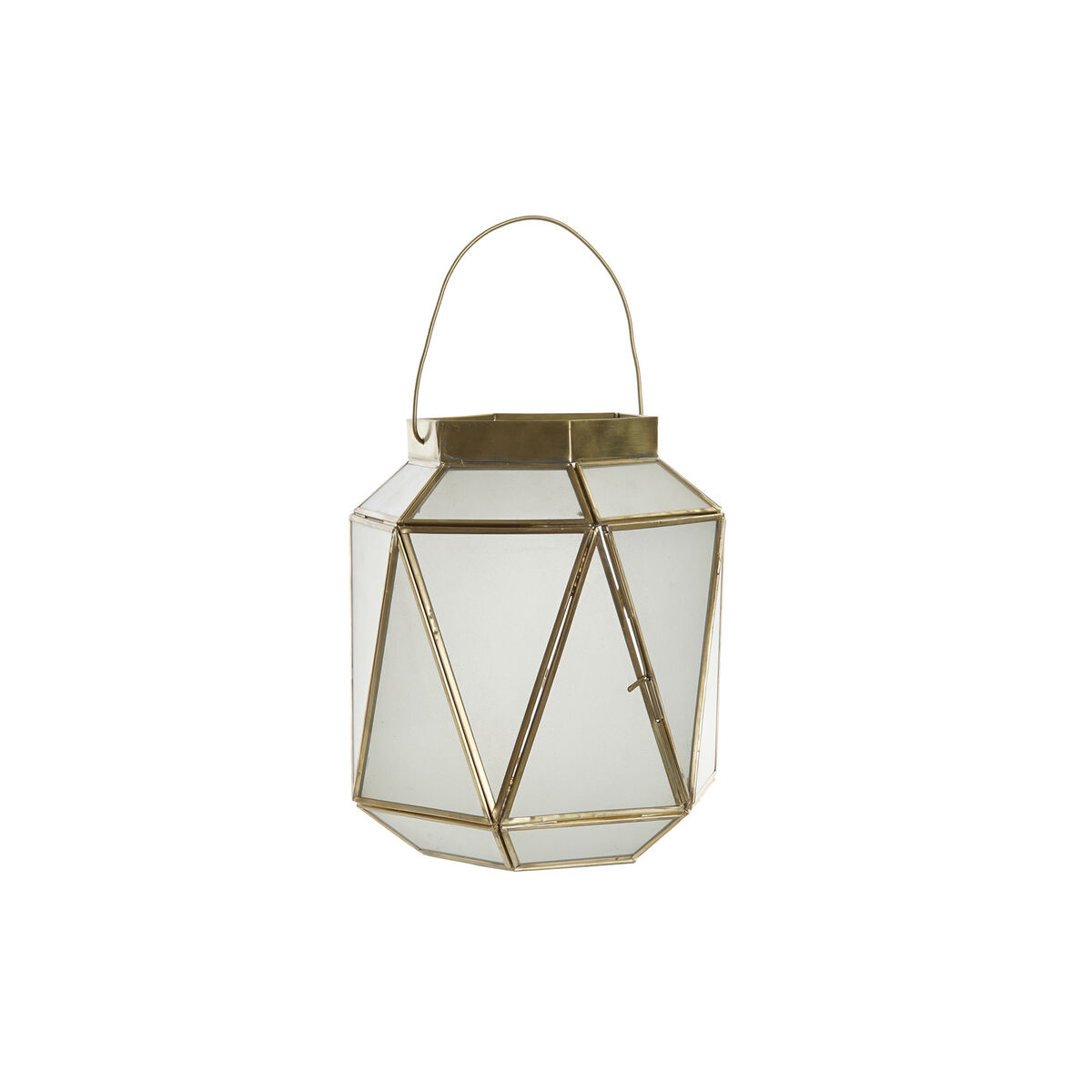 Lykta DKD Home Decor Glas Gyllene Mässing (18 x 20 x 23 cm) - 4