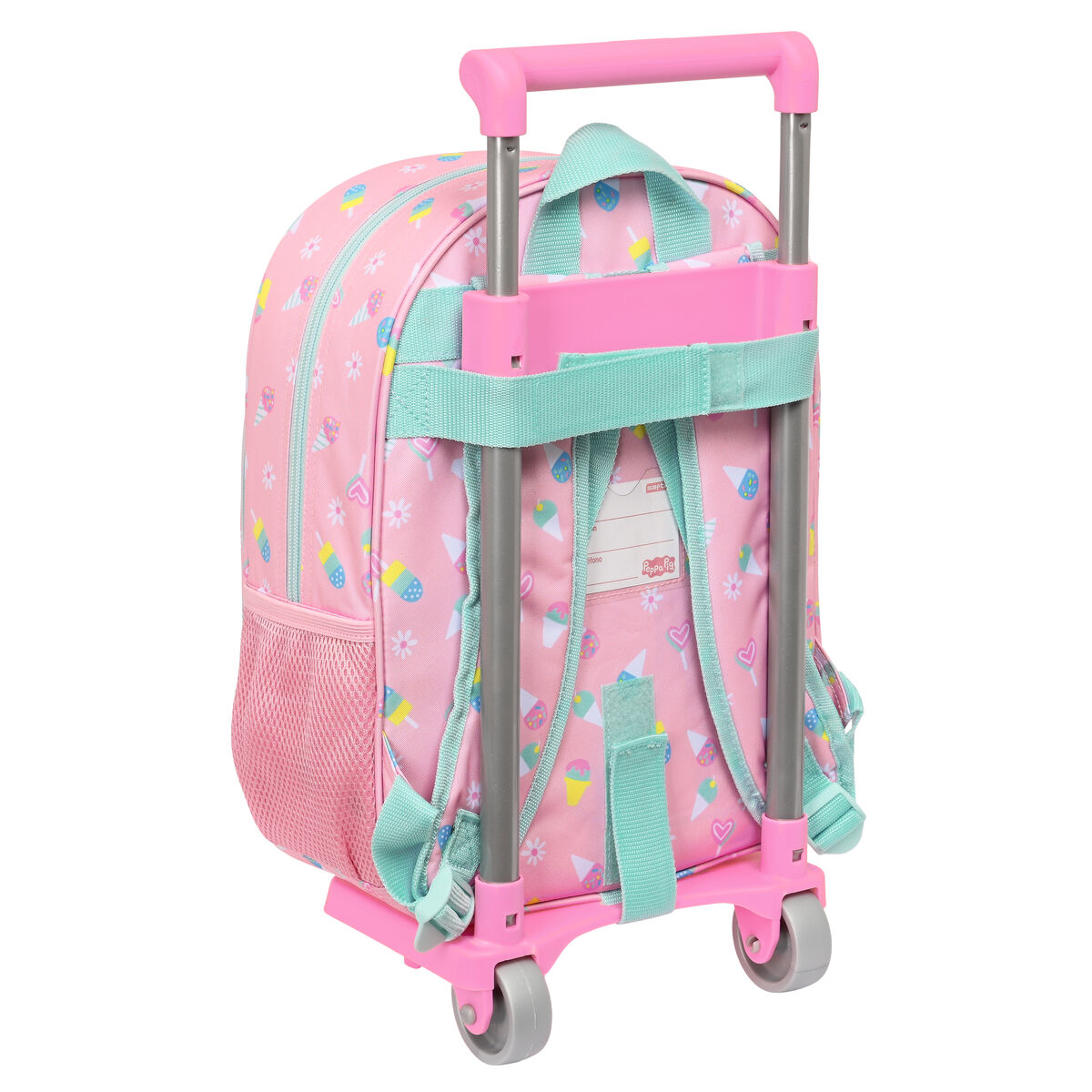 Skolväska med hjul Peppa Pig Ice cream Rosa Mint 26 x 34 x 11 cm - 2