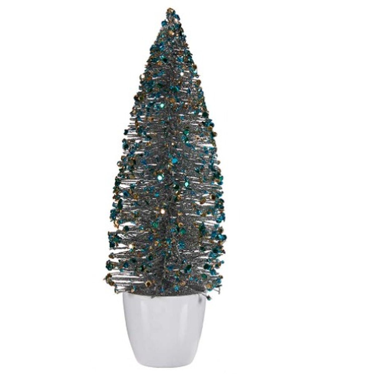 Julgran Krist+ Blå Gyllene Plast Julgran 10 x 33 x 10 cm (6 antal) - 2