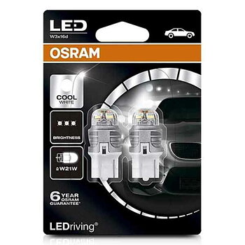 Glödlampa för bil OS7905CW-02B Osram W21W 2W 12V 6000K (2 Delar)
