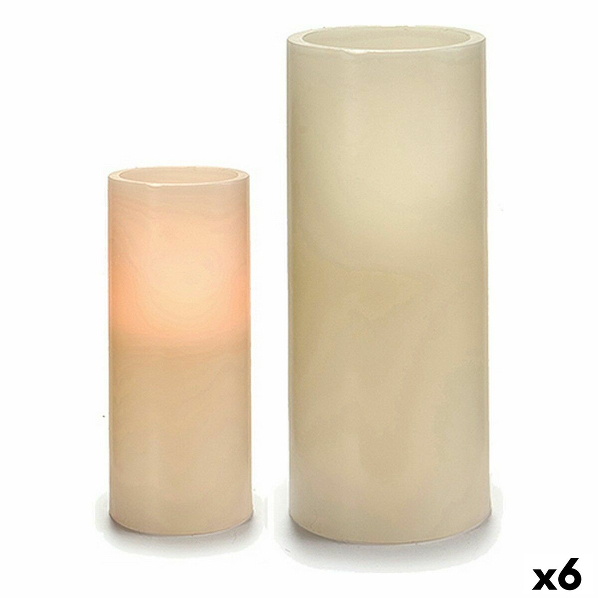 LED Ljus Kräm 7,5 x 17,3 x 7,5 cm (6 antal)