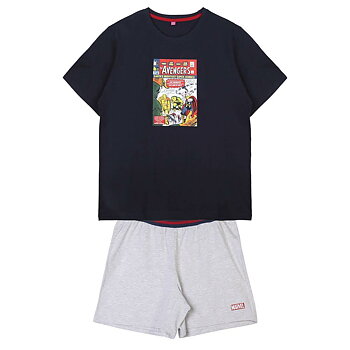 Pyjamas Marvel Mörkblå (Vuxna) Män